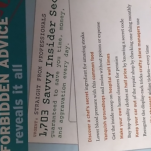 FORBIDDEN ADVICE*1703 RARELY DIVULGED SECRETS TO SAVE TIME, MONEY, AND TROUBLE!! - Picture 2 of 9